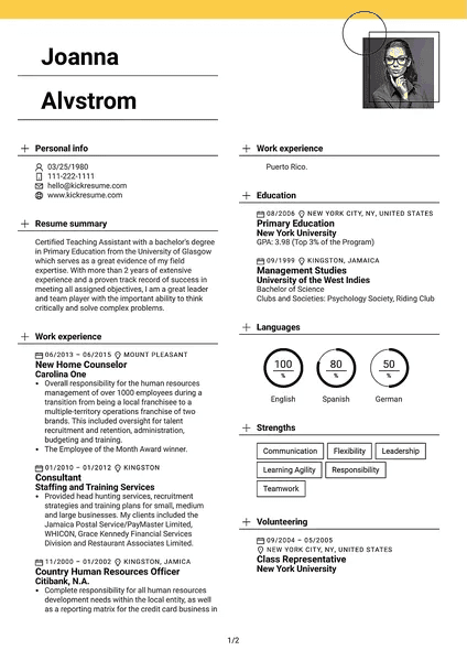 Resume example 5