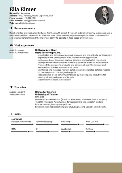 Resume example 6