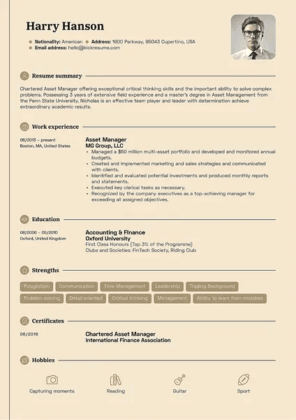 Resume example 7